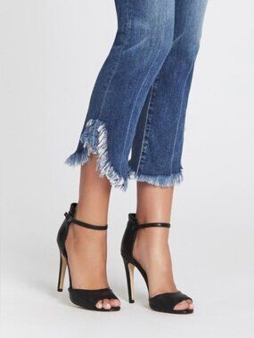 Paige Hoxton Ankle Jeans Unique Fringed HighLow Hem Size 24 $361. NWT/ New
